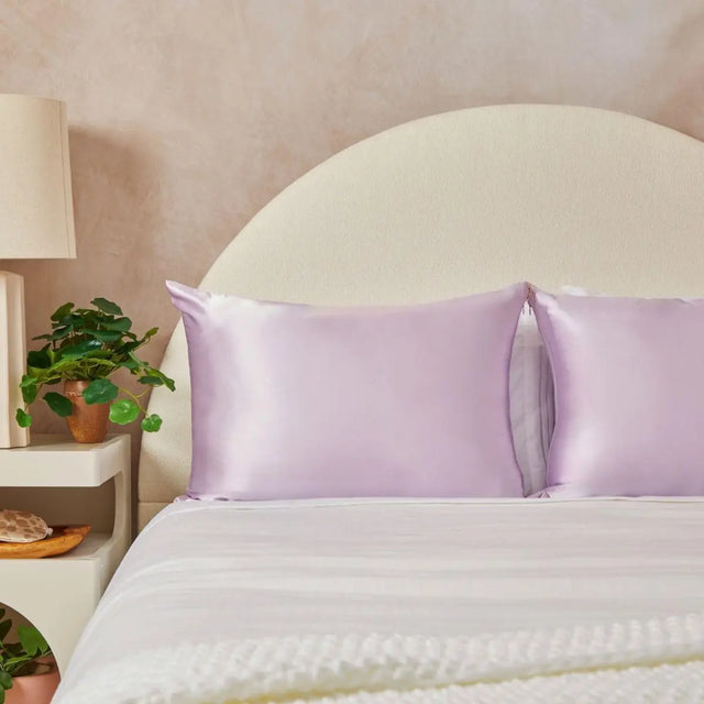 Satin Kissenbezug Lavendel von Kitsch