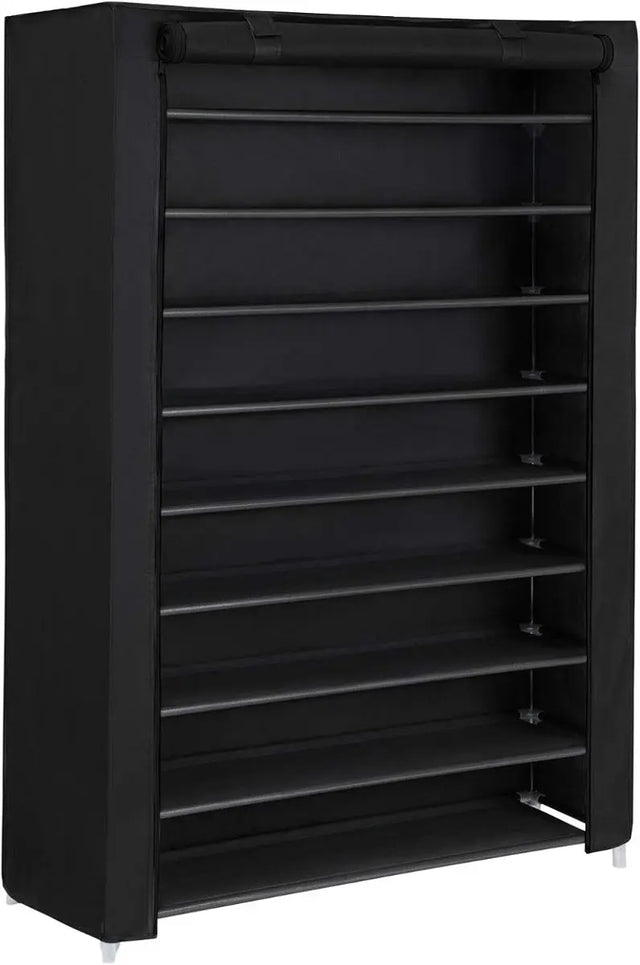 Schuhregal mit 9 Ebenen Schwarz, 100 x 28 x 162 cm von guteszeug.ch