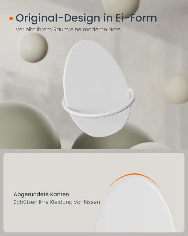 Garderobenhaken Kleiderhaken 4er Set Weiss von Songmics