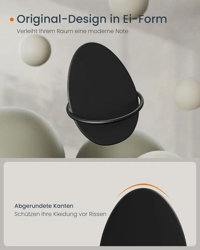 Garderobenhaken Kleiderhaken 4er Set Schwarz von Songmics