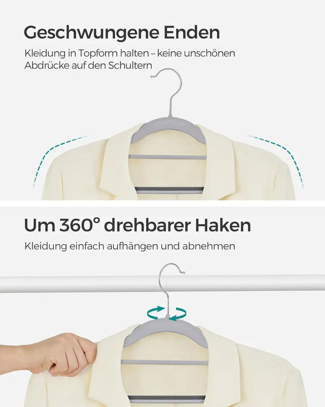 Kleiderbügel 30er Set Kunststoff Platzsparend von Songmics