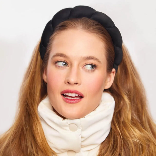 Puffy Stirnband Aus Recyceltem Stoff Schwarz von Kitsch