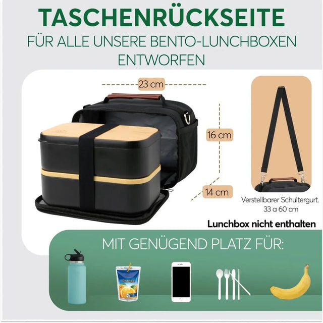 Insulated Lunch Bag Black von Umami