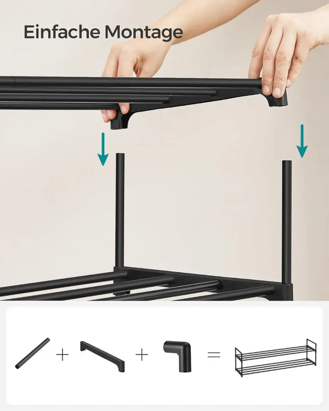 Schuhregal 3 Ebenen Schuh-Organizer Stapelbar von Songmics