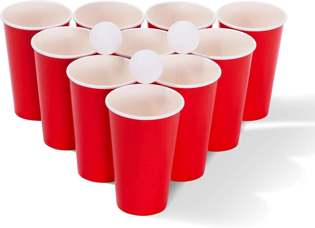 Beer Pong Set mit 100 Becher und 15 Bällen von Twiddlers