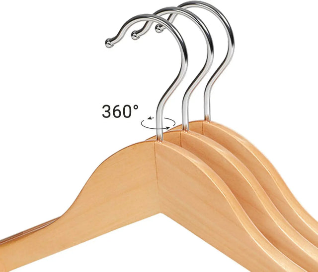 Anzugbügel Kleiderbügel Holz 6er Set Rutschfest von Songmics