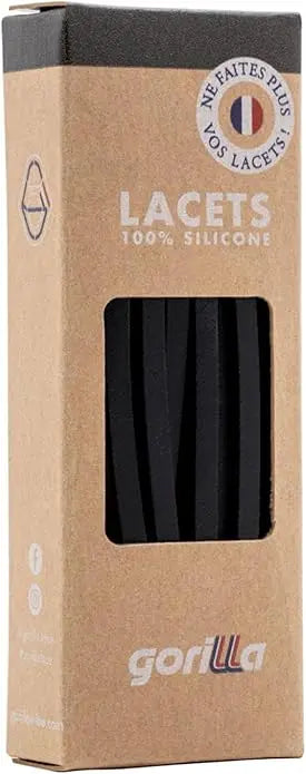 Elastische Schnürsenkel Flexibel Ohne Binden Schmal Silikon Charcoal von Gorilla Lacets
