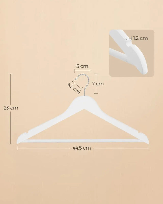 Kleiderbügel Holz 20er Set Rutschfest von Songmics