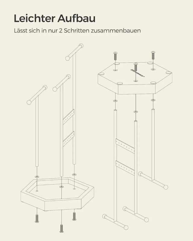 Schmuckständer Schmuckhalte, 4 getrennte Bereiche Metall von Songmics