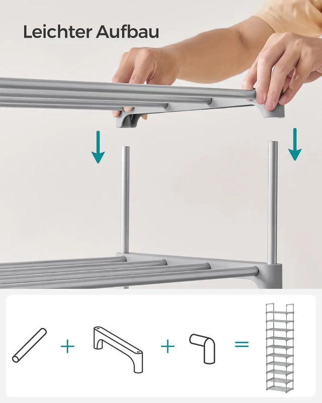 Schuhregal Schuhschrank 10 Ebenen von Songmics