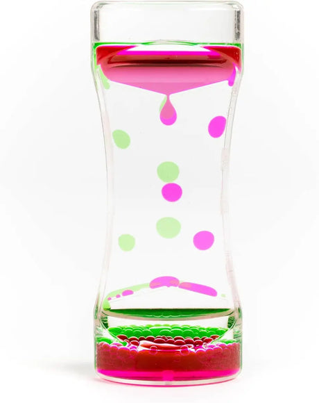Flüssige Sanduhr Liquid Motion Timer pink grün von Twiddlers