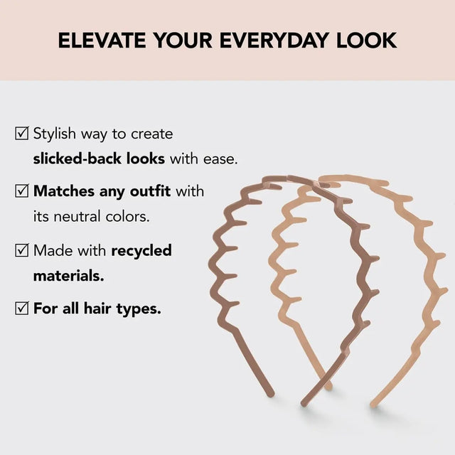 Zick Zack Stirnband 2er Set von Kitsch