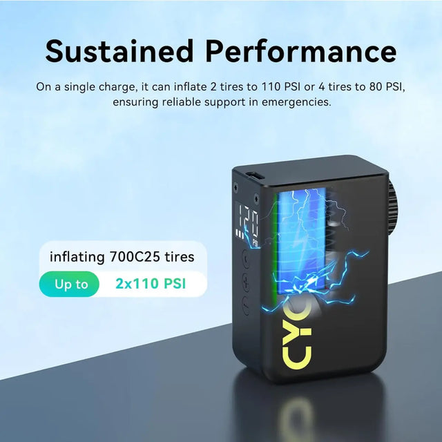 Fahrradpumpe AS2Ultra Elektrisch Mini Kompressor Akku von Cycplus