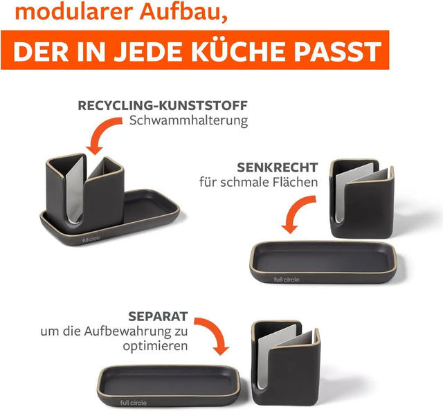 Keramik-Spülbeckenhalter Sink Caddy Stash von full circle