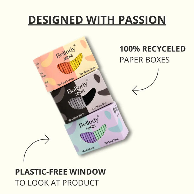 Mini Haargummis Orange Gelb 20er Set von Bellody