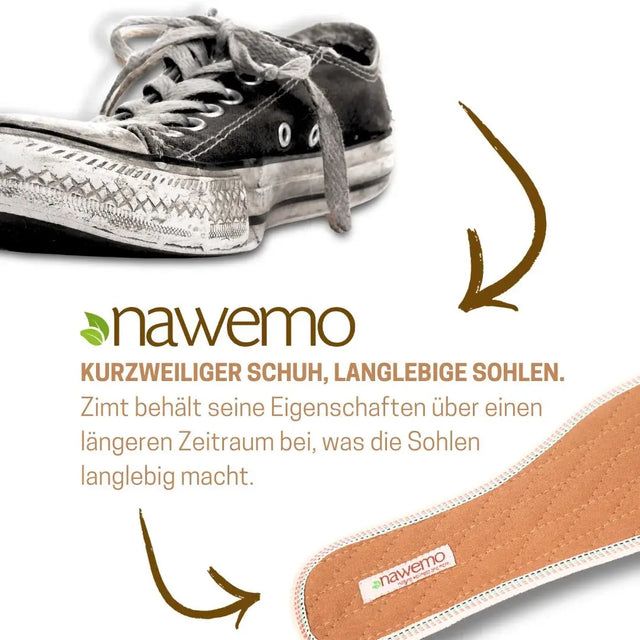 Zimtsohlen geruchsbindende Zimteinlegesohlen gegen Schweissfüsse 40 EU von Nawemo