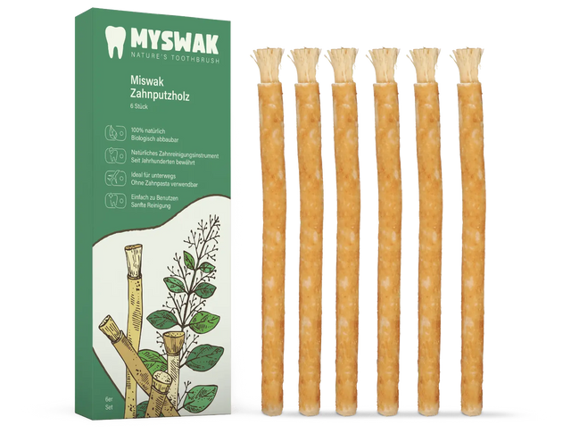 Miswak Natürliches Zahnputzholz 6 Stück von MYSWAK