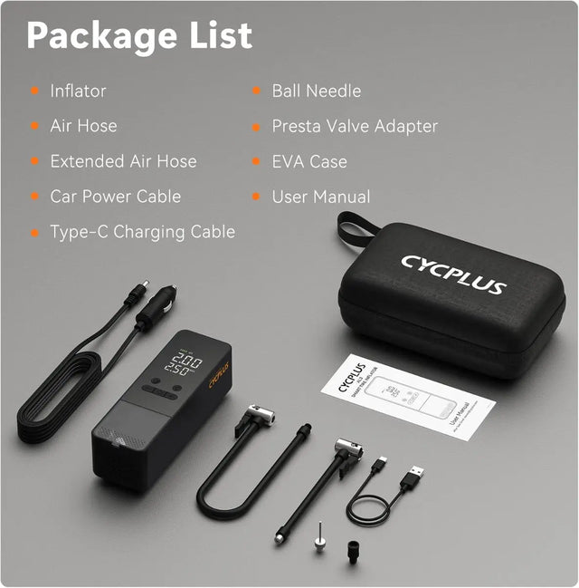 Luftpumpe AL3 150PSI Elektrischer Kompressor Tragbar All-In-One Akku von Cycplus
