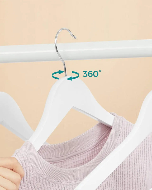 Kleiderbügel Holz 20er Set Rutschfest von Songmics