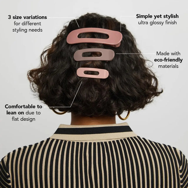 Flat Lay Klauenclip 3er Set Ultraglänzendes Terrakotta von Kitsch