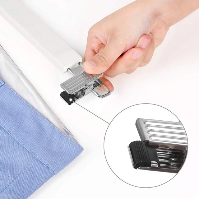 Hosenbügel Holz verstellbare Klammern 8er Set von Songmics