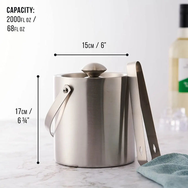 Eiswürfelbehälter Set Edelstahl Silber von Oak & Steel