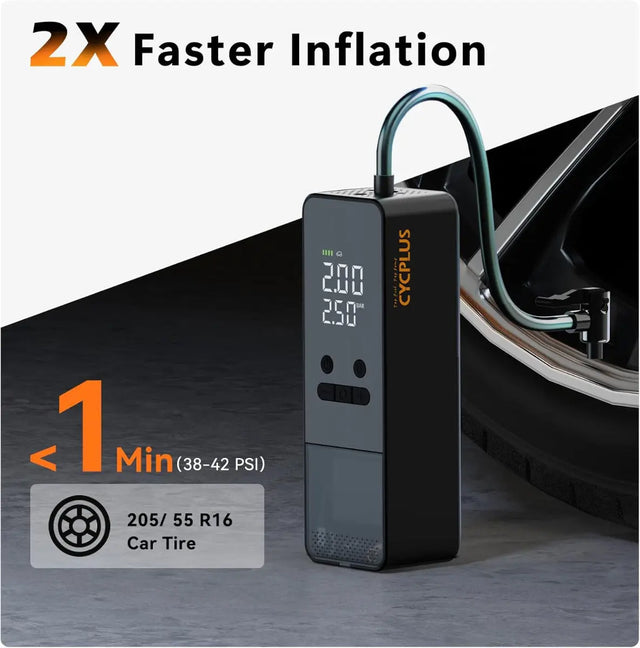 Luftpumpe AL3 150PSI Elektrischer Kompressor Tragbar All-In-One Akku von Cycplus