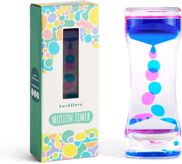 Flüssige Sanduhr Liquid Motion Timer pink blau von Twiddlers
