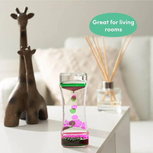 Flüssige Sanduhr Liquid Motion Timer pink grün von Twiddlers