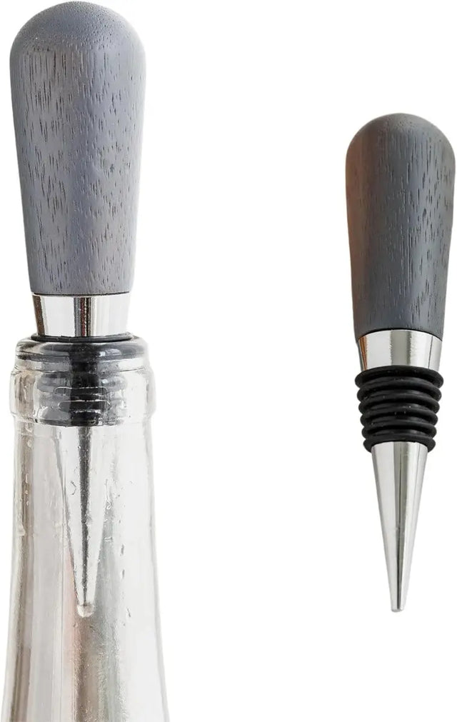 Weinflaschenverschluss Akazie grau von Uberstar