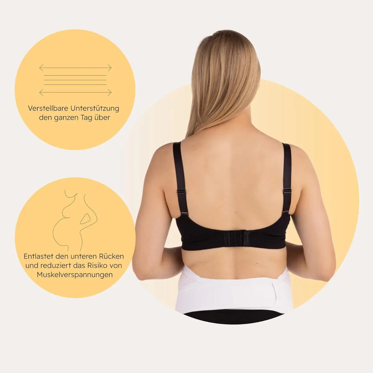 Stützgurt für Schwangere mit Klettverschluss Weiss L/XL von Carriwell