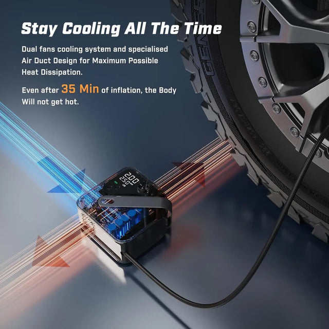 Luftpumpe AL7 150PSI Elektrischer Kompressor Tragbar All-In-One Akku von Cycplus