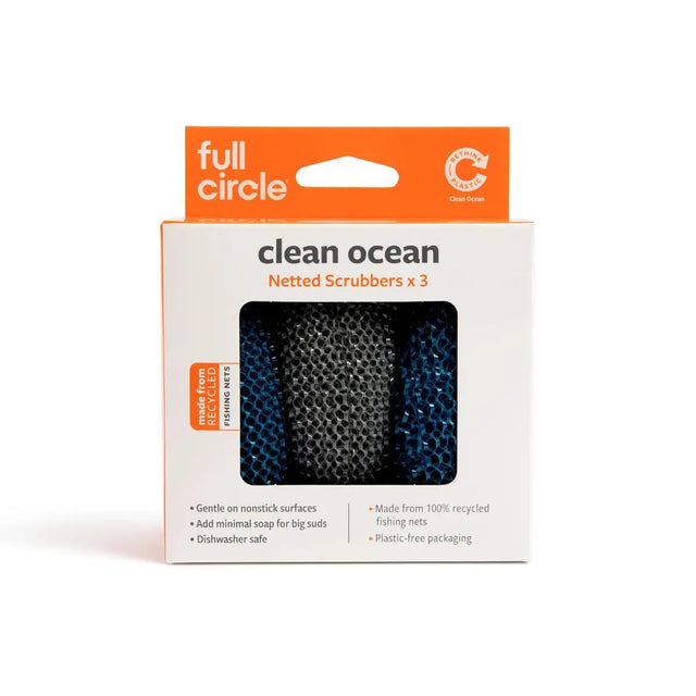 Netz-Scheuerschwämme Clean Ocean 3er-Pack von full circle