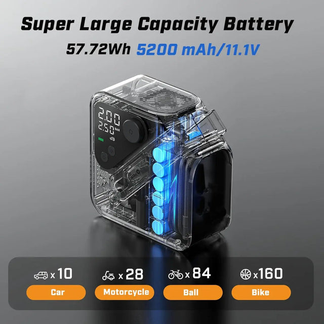 Luftpumpe AL7 150PSI Elektrischer Kompressor Tragbar All-In-One Akku von Cycplus