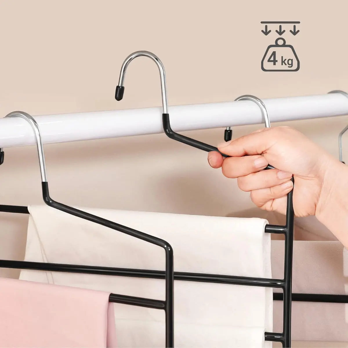 Hosenbügel Mehrfach Bügel Platzsparend 4er Set von Songmics