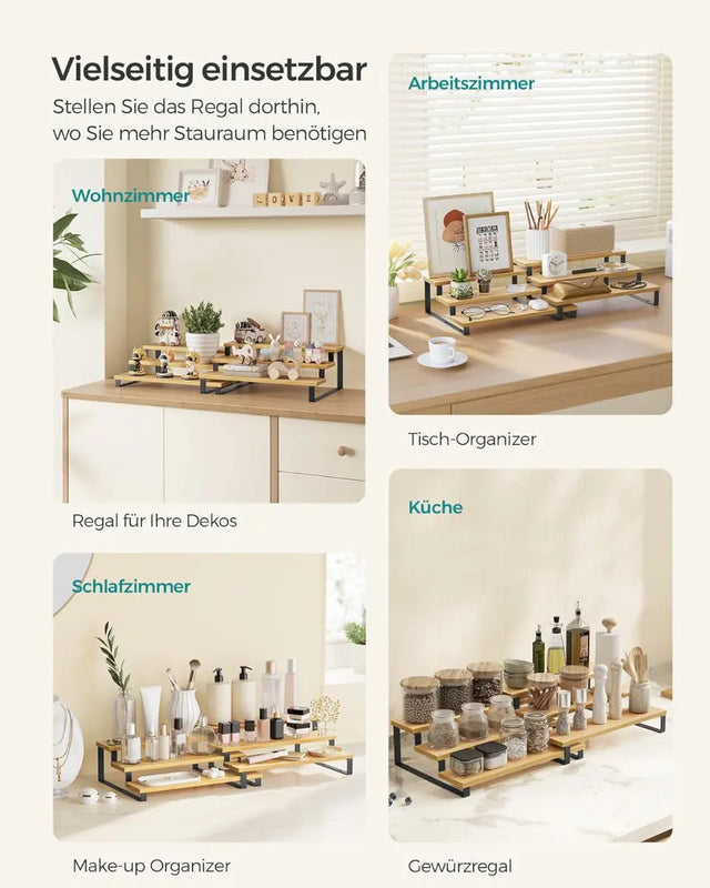 Gewürzregal Küchenregal Küchen-Organizer 2er Set von Songmics