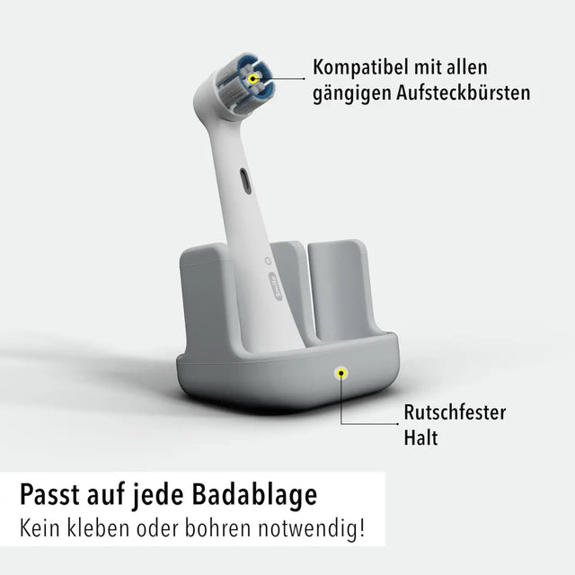 Aufsteckbürstenhalter 2er Grau von Qikfresh