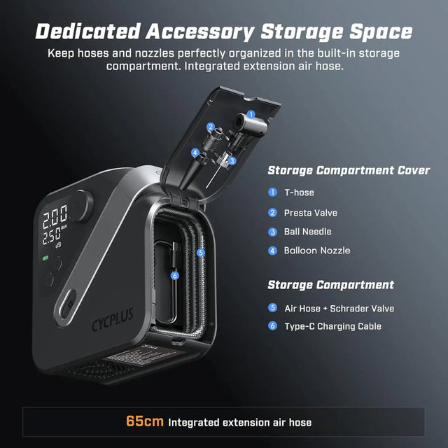 Luftpumpe AL7 150PSI Elektrischer Kompressor Tragbar All-In-One Akku von Cycplus