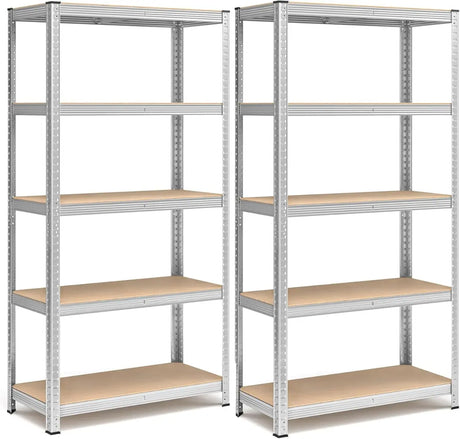 Schwerlastregal 2er Set mit Stahlgestell silbern von Songmics