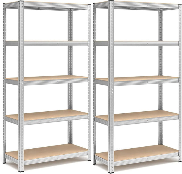 Schwerlastregal 2er Set mit Stahlgestell silbern von Songmics