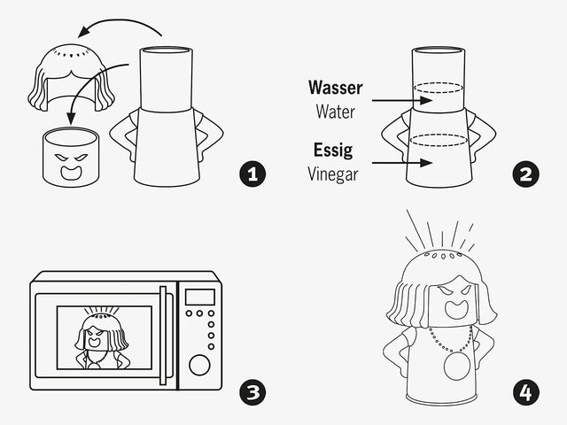 Mikrowellenreiniger Lila + Grün von Angry Mama