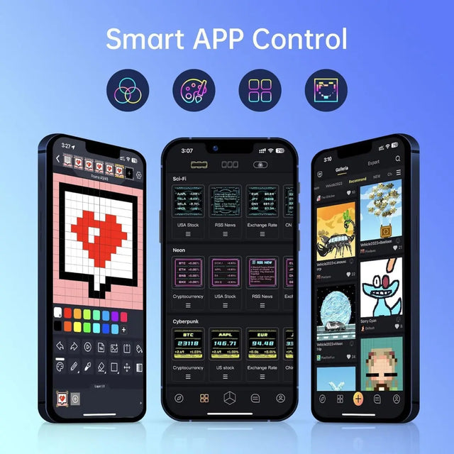 Times Gate Informatives Pixel Display Grau von Divoom