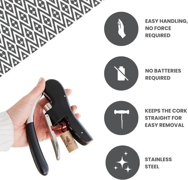 Hebelkorkenzieher schwarz matt von Uberstar