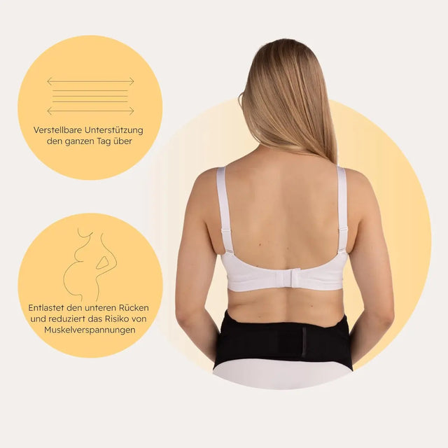 Stützgurt für Schwangere mit Klettverschluss Schwarz S/M von Carriwell