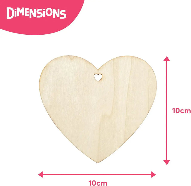 Herz Anhänger aus Holz 50 Stück von Twiddlers
