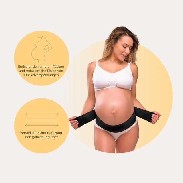 Stützgürtel für Schwangere Schwarz S/M von Carriwell