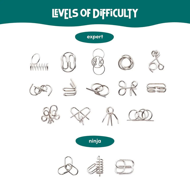 Knobelspiel Metall 36 Stück von Twiddlers