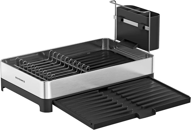 Abtropfgestell mit Utensilienhalter Abtropfständer von Songmics