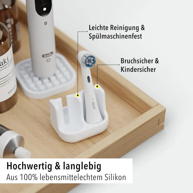 Aufsteckbürstenhalter 2er Weiss von Qikfresh