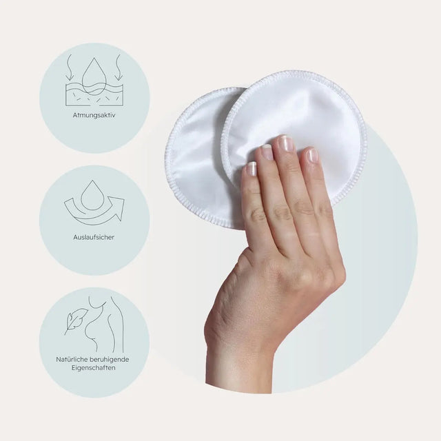 Stilleinlagen wiederverwendbar Seide Weiss 6er Set von Carriwell